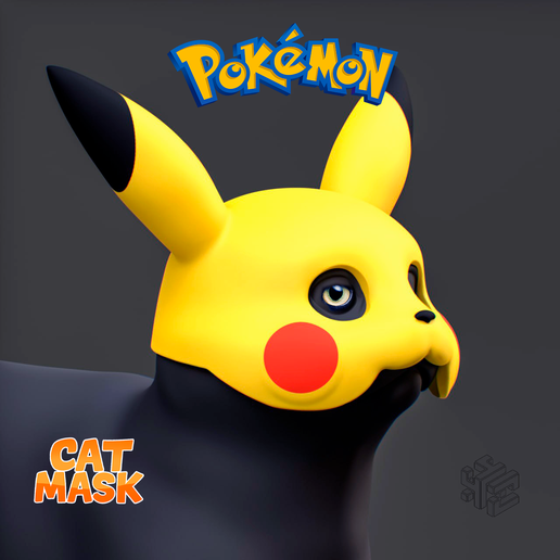 Pikachu Cat Mask – Pokémon Pet Costume