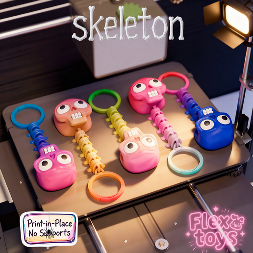 Skeleton Keychain – Funny Flexi Charm