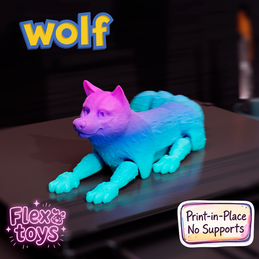 Flexi Wolf – Articulated Forest Predator Toy