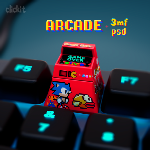 Arcade Machine Keycap – Retro Gaming Artisan Key