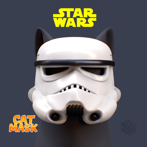 Stormtrooper Cat Mask – Star Wars Inspired Helmet for Pets