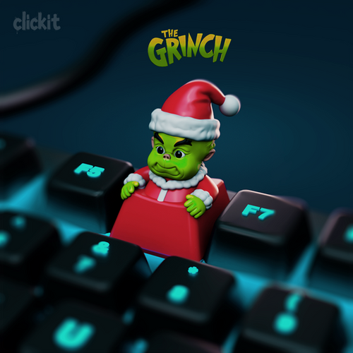 Baby Grinch Keycap – Christmas Edition