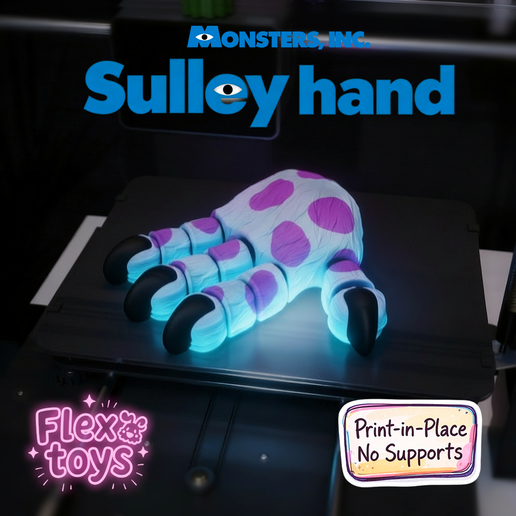 James P. Sullivan Flexi Hand – Monsters, Inc Inspired Flexible
