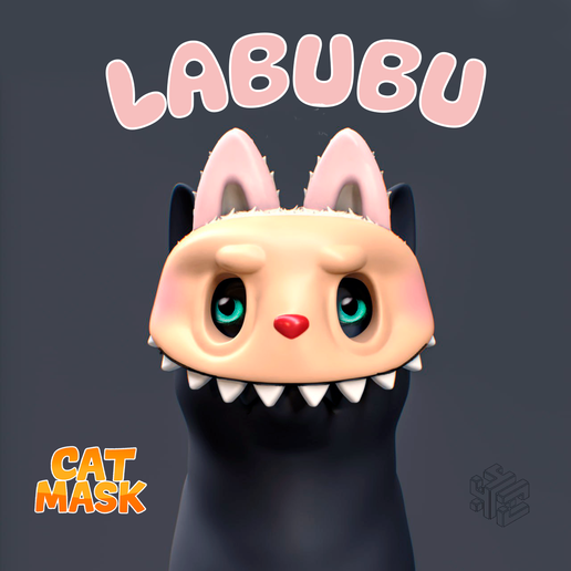 Labubu Cat Mask – Trendy Art Toy Style