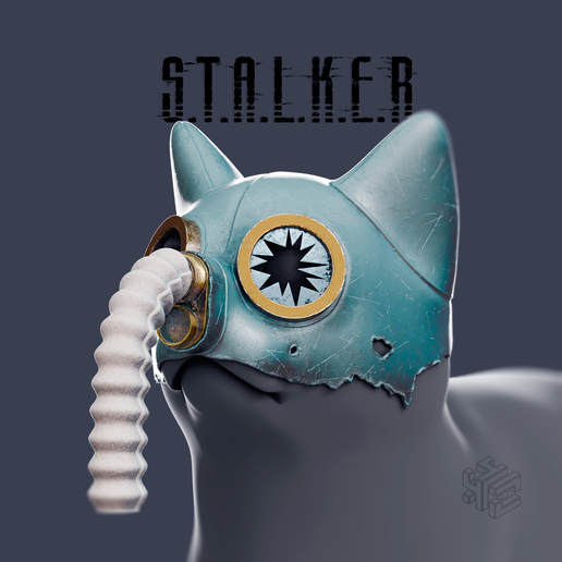 S.T.A.L.K.E.R Cat Gas Mask – 3D Printable Pet Cosplay Helmet