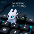 Light Fury & Night Fury Keycap Pack – Dragon Duo