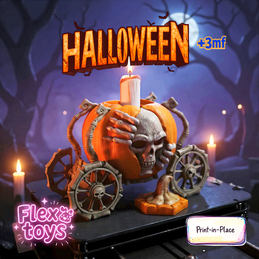Pumpkin Carriage – Halloween Toy & Candle Holder