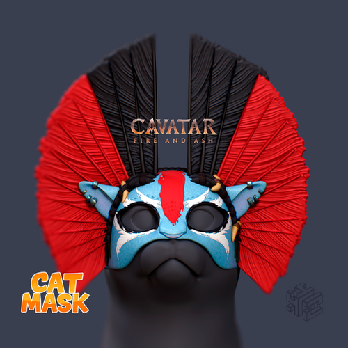Avatar Ash Clan Mask – Fire Nation Cat Cosplay