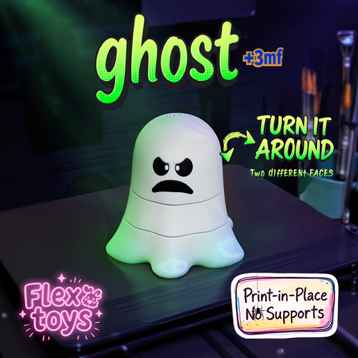 Flexi Ghost – Halloween Rotating Head Figure