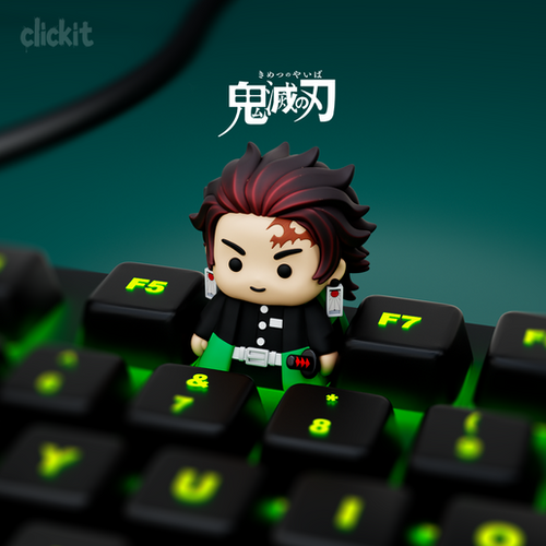 Anime Demon Slayer Keycap – Tanjiro Style Mechanical Keyboard