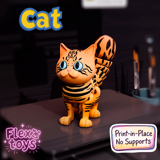 Flexi Cat Simba – Free Articulated Cat Toy