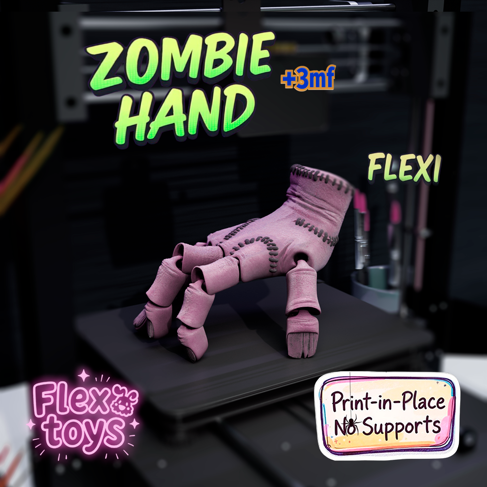 Flexi Zombie Hand – Print-in-Place Halloween Prop