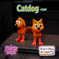 Flexi CatDog – Nostalgic 90s Cartoon Toy