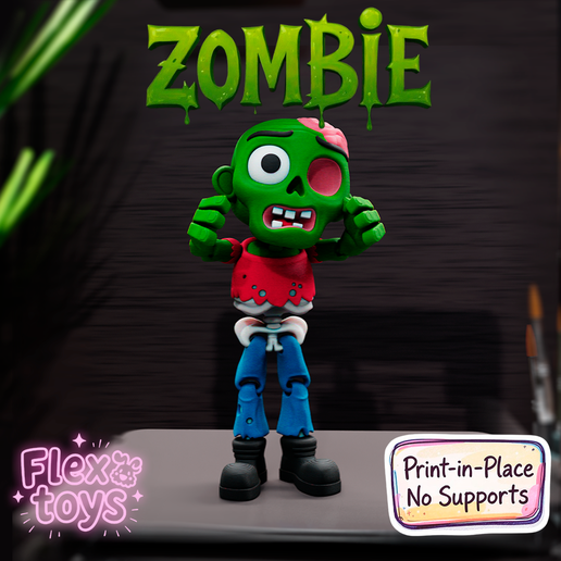 Flexi Zombie – Halloween Print-in-Place Toy