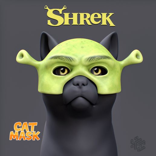 Shrek Cat Helmet – Funny Ogre Pet Costume