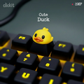 Cute Duck Artisan Keycap – Mechanical Keyboard & Clicker Accessory