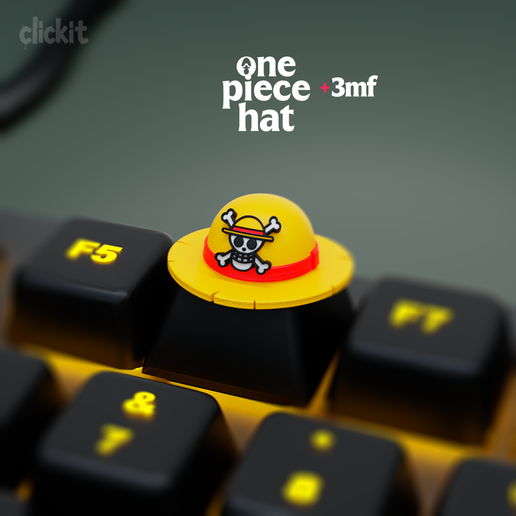 Luffy Skull Keycap – One Piece Pirate Artisan Key